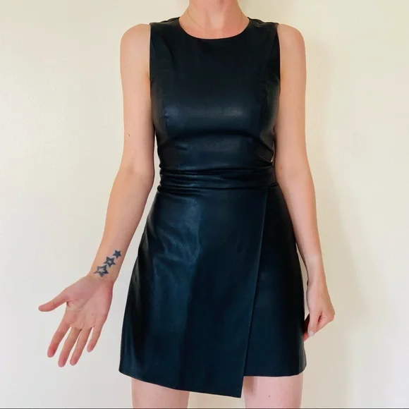 Armani Exchange | Dresses | Armani Exchange Black Faux Leather Mini Sleeveless Wrap Effect Dress | Poshmark Armani Exchange | Dresses | Armani Exchange Black Faux Leather Mini Sleeveless Wrap Effect Dress | Poshmark